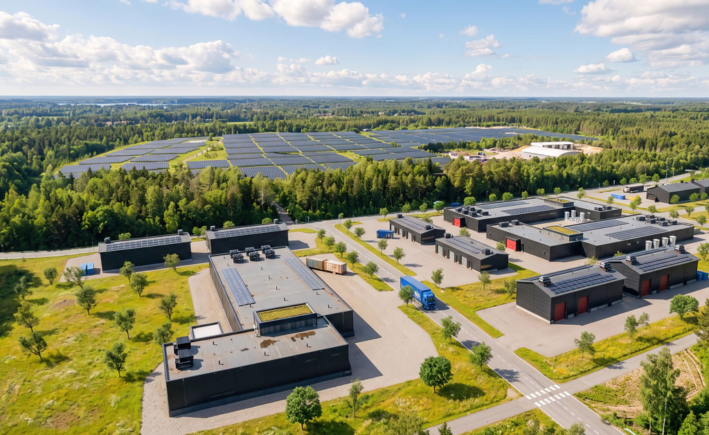 Krossin aurinkopuiston 3d -havainnekuva